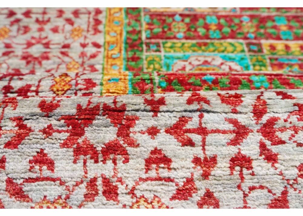 Handknotted Red Traditional Area Rug for Dining Room 5.9x4.1 ft