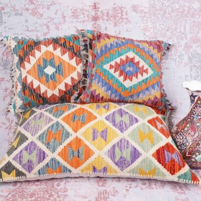 Handwoven Kilim Style 3 Cushion Sofa Covers - Rugs 1