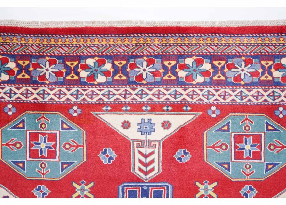 High-End Red/Blue Sherwan Modern Traditional Rug 7.8x6 ft