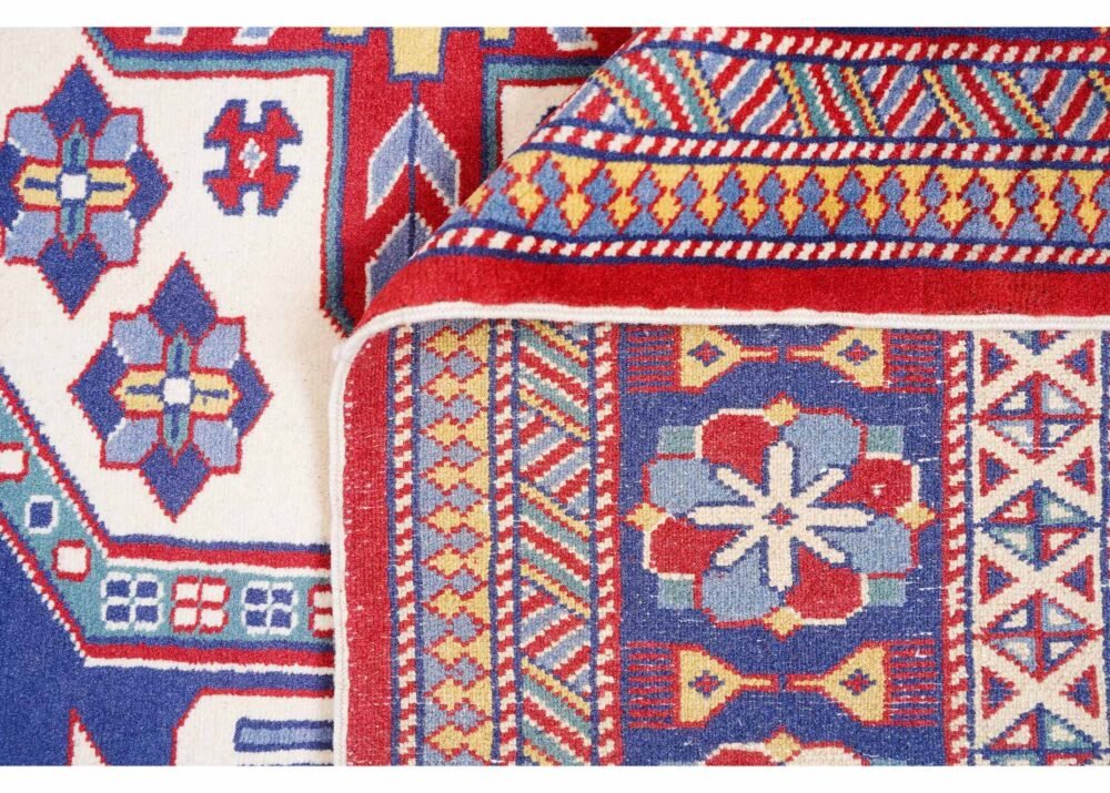 High-End Red/Blue Sherwan Modern Traditional Rug 7.8x6 ft
