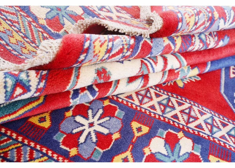 High-End Red/Blue Sherwan Modern Traditional Rug 7.8x6 ft