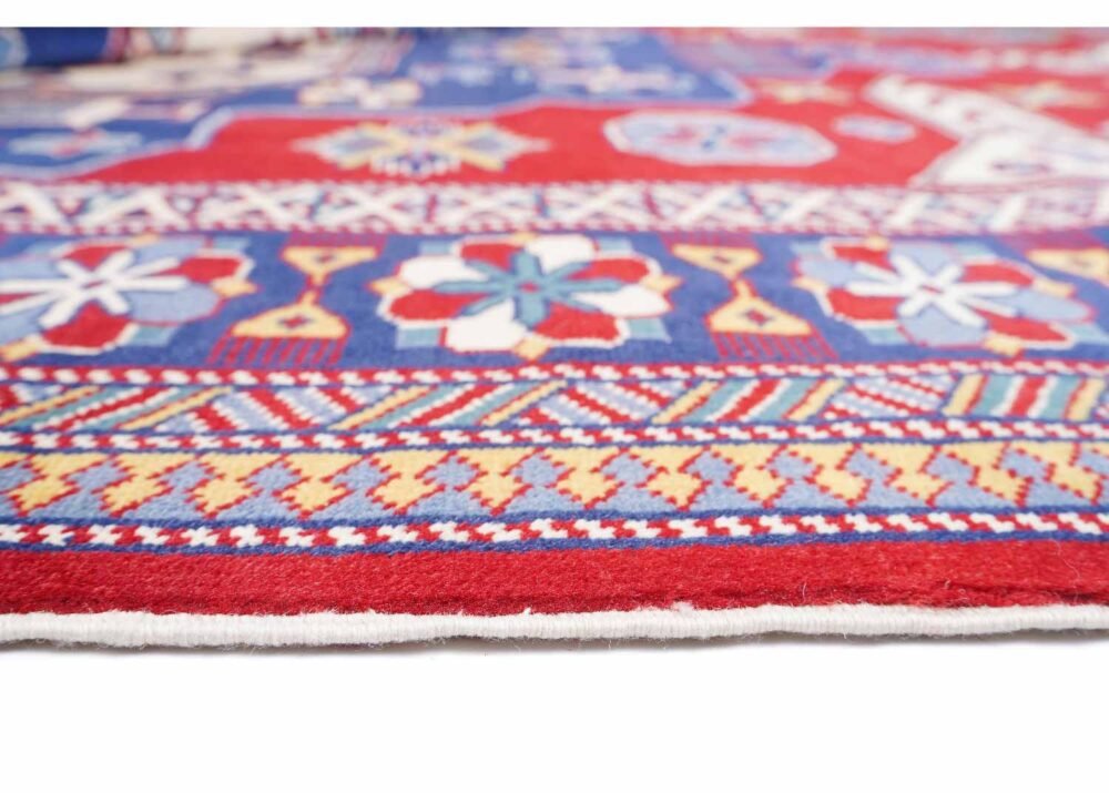 High-End Red/Blue Sherwan Modern Traditional Rug 7.8x6 ft