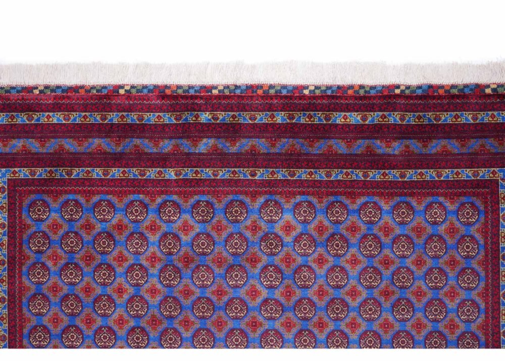 High Quality Outdoor Rugs Traditional Hoca R. 7.6x5.4 ft Red-Blue