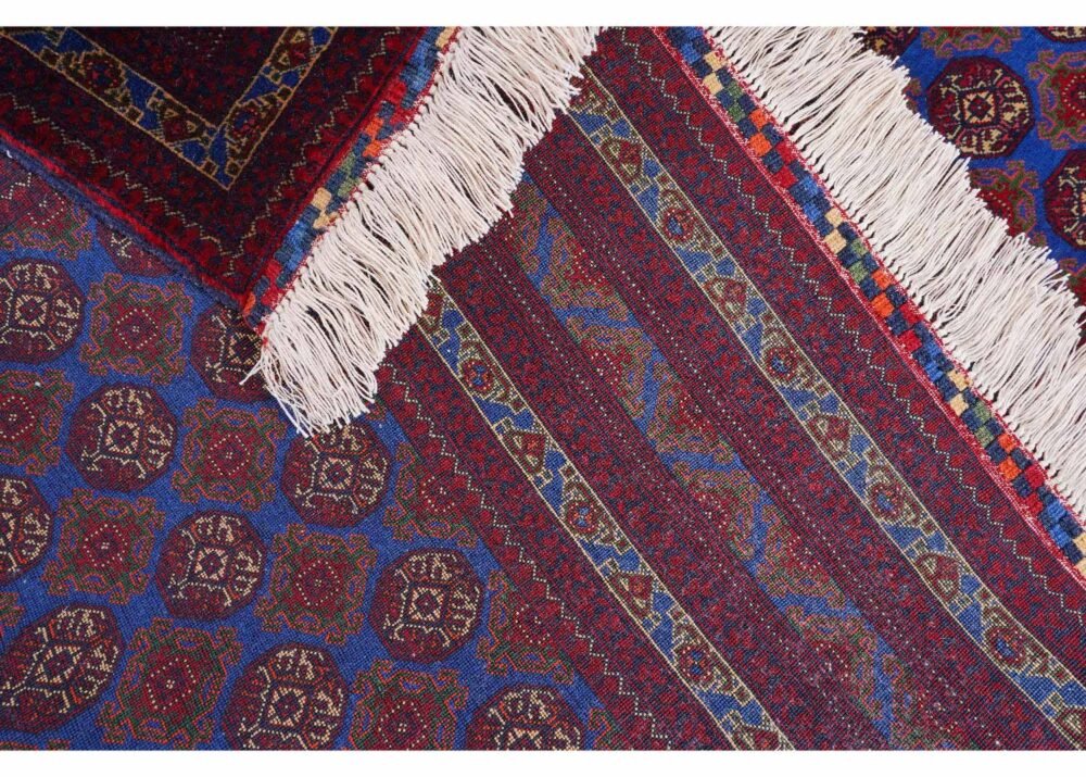 High Quality Outdoor Rugs Traditional Hoca R. 7.6x5.4 ft Red-Blue