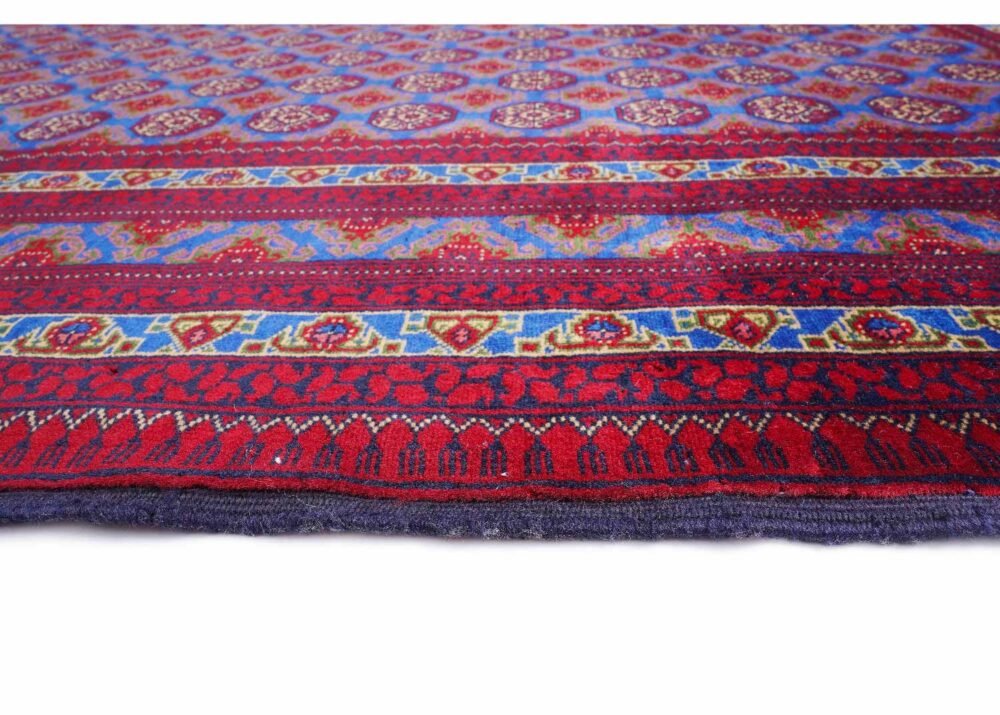 High Quality Outdoor Rugs Traditional Hoca R. 7.6x5.4 ft Red-Blue