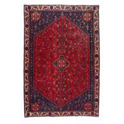 High-Quality Traditional Oriental Rug Hand-Knotted Shiraz 4x5.9 ft - Rug 1