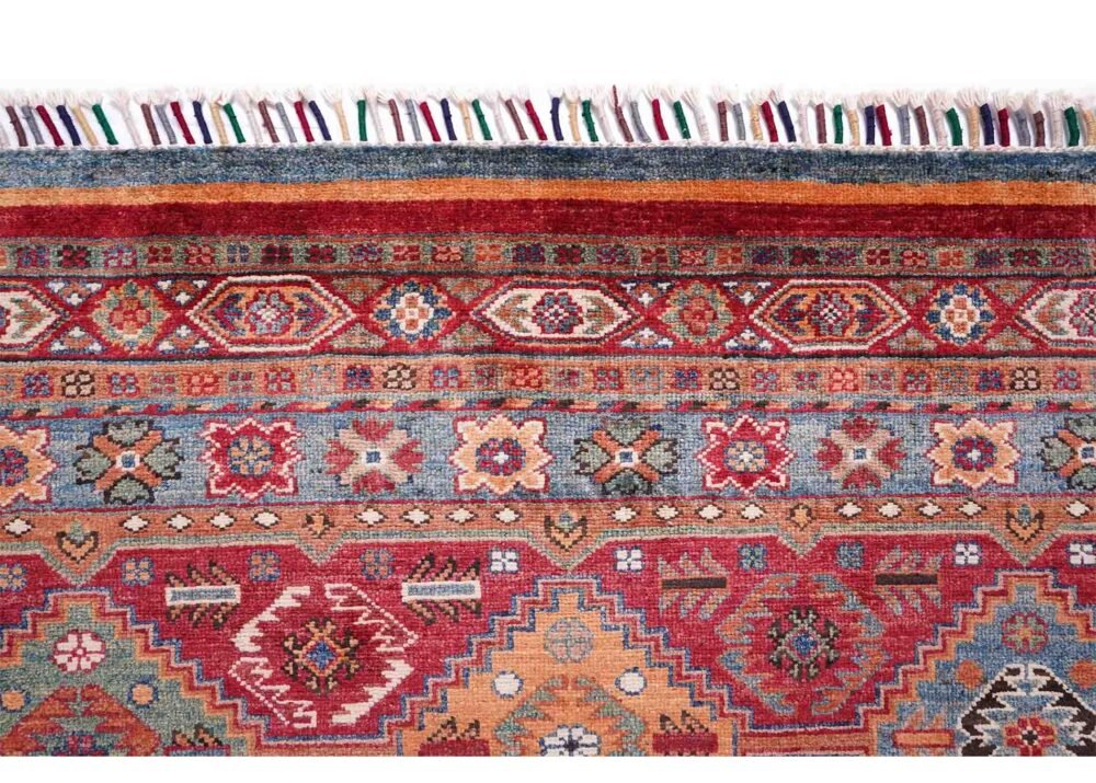 Horcun Design Stripe Red Carpet Runner for Sale Handknotted 9.7x2.7 ft