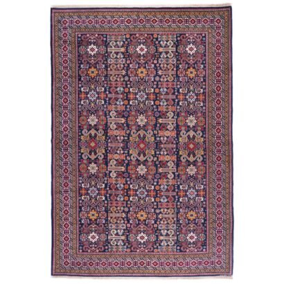 Large Blue Rug Traditional Sirvan Hand-Knotted Oriental 9.3x6.4 ft - Rugs 1