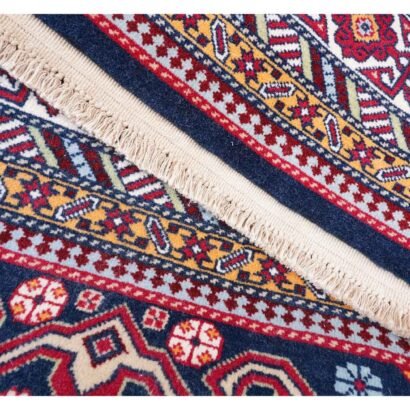 Large Blue Rug Traditional Sirvan Hand-Knotted Oriental 9.3x6.4 ft - Rugs 1