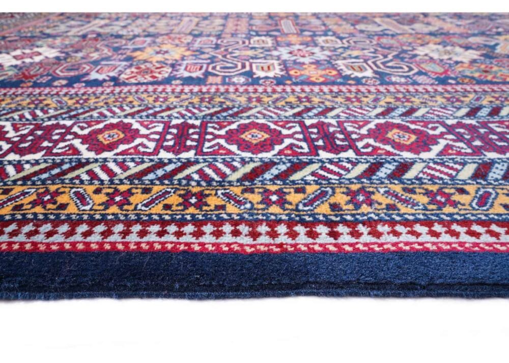 Large Blue Rug Traditional Sirvan Hand-Knotted Oriental 9.3x6.4 ft - Rugs 1