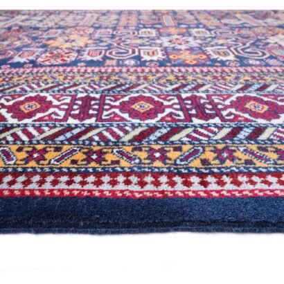 Large Blue Rug Traditional Sirvan Hand-Knotted Oriental 9.3x6.4 ft - Rugs 1