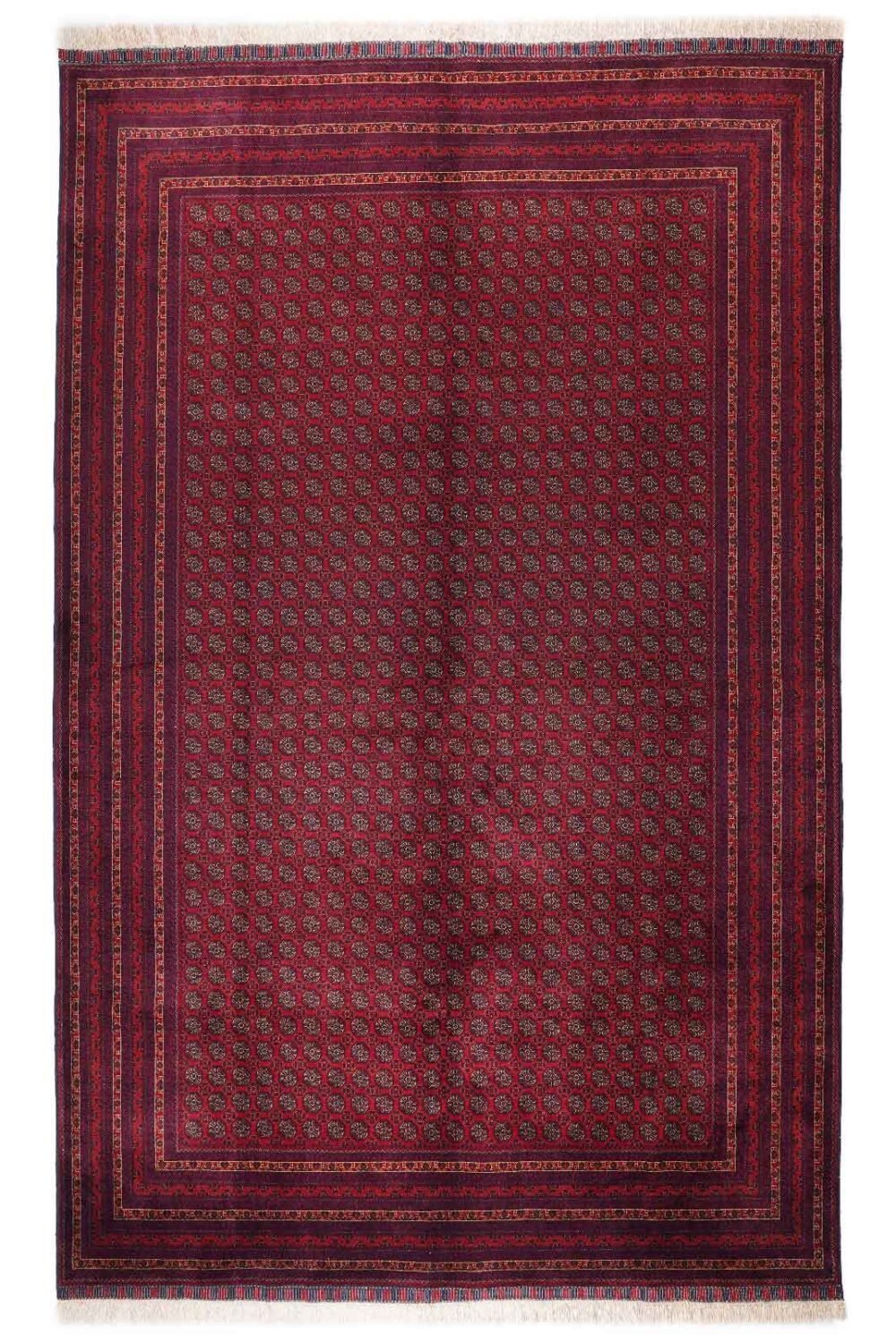 Large Red Rug Hand-Knotted Traditional Hocarusnai 9.6x6.4 ft - Rugs 1