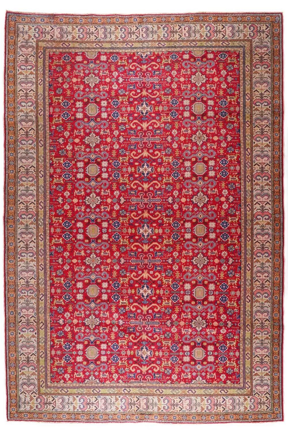 Large Red Rugs for Living Room 9.2x6.6 ft Traditional Kayseri - Rugs 1