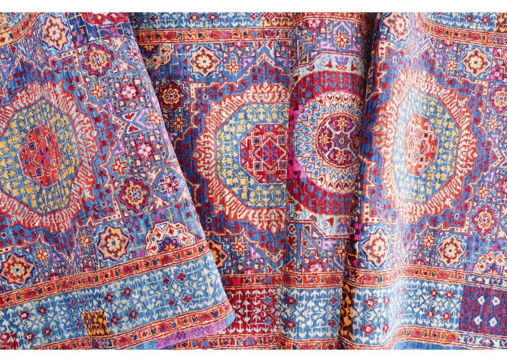 Luxury Memluk Design Hand-Knotted Runner Rug - 11.5x2.7 ft