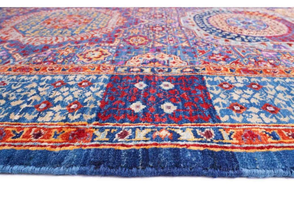 Luxury Memluk Design Hand-Knotted Runner Rug - 11.5x2.7 ft