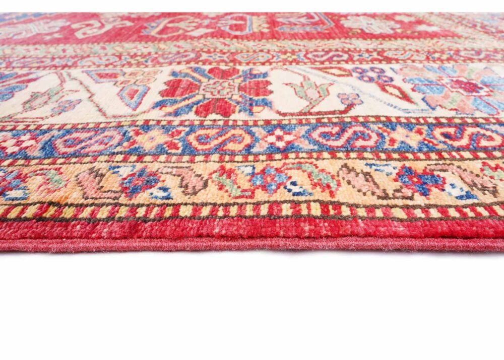 Luxury Sherwan Red and Beige Area Rug 8x5.7 ft Traditional