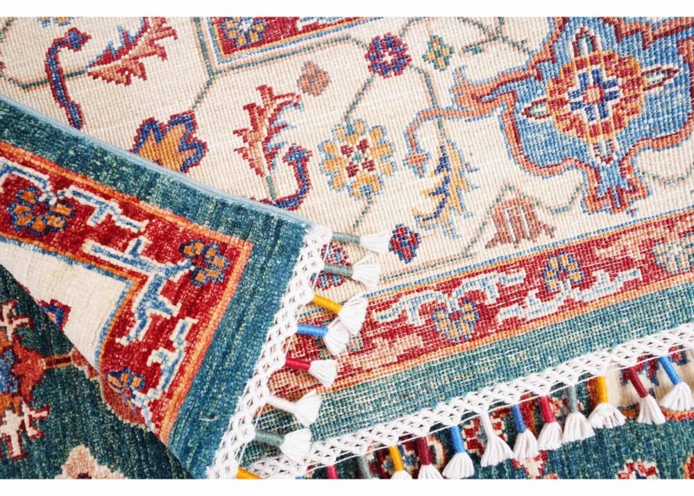 Luxury Sultani Green Oriental Rug 7.7x5.8 ft for Traditional Interiors