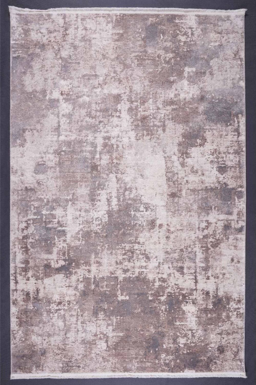 Modern Beige & Brown Abstract Rug 6x4 ft Machine-Made