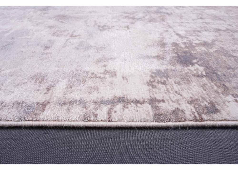 Modern Beige & Brown Abstract Rug 6x4 ft Machine-Made