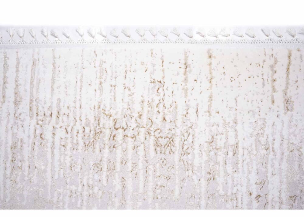 Modern Beige Rug for Living Room/Bedroom 5.2x7.7 ft Abstract Pattern