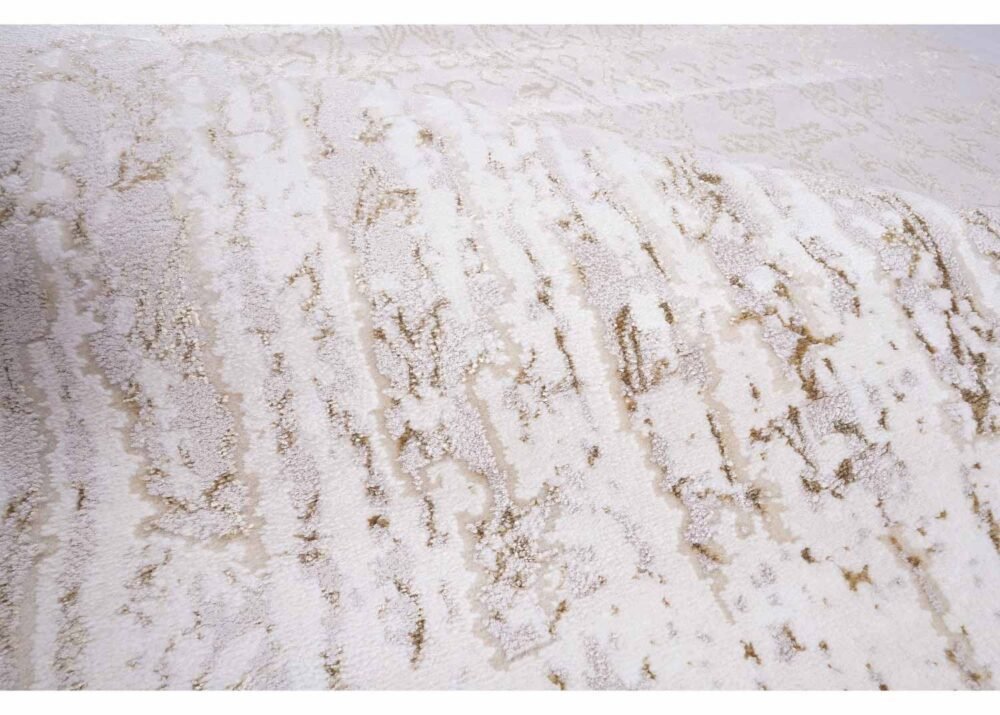 Modern Beige Rug for Living Room/Bedroom 5.2x7.7 ft Abstract Pattern