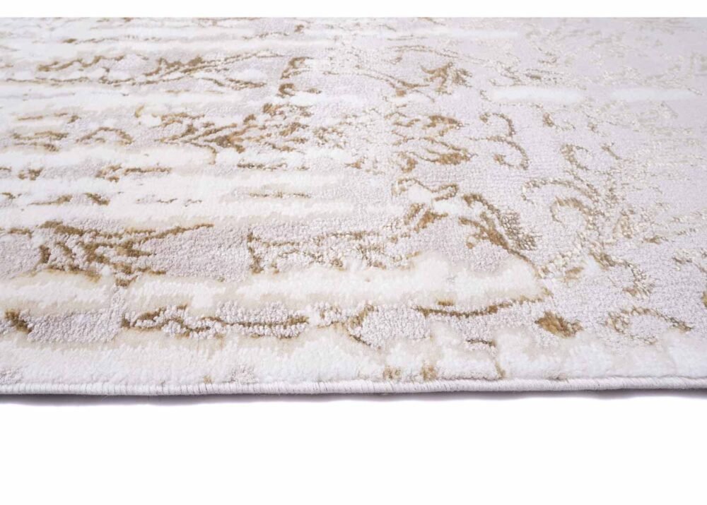 Modern Beige Rug for Living Room/Bedroom 5.2x7.7 ft Abstract Pattern