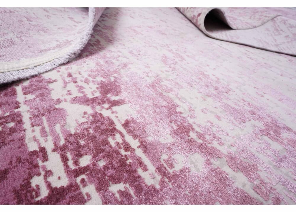 Modern Carpets for Living Room Abstract Pattern Beige-Purple 9.5x6.5