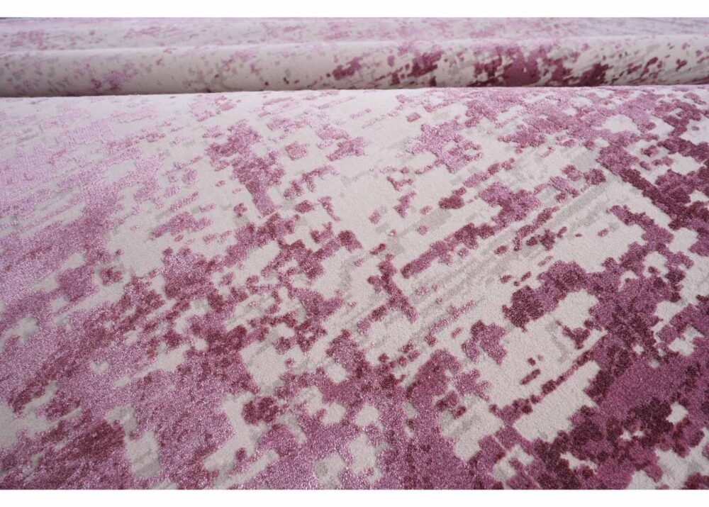 Modern Carpets for Living Room Abstract Pattern Beige-Purple 9.5x6.5