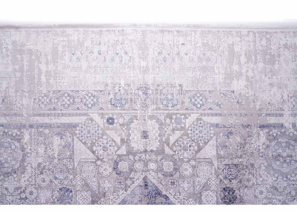 Modern Grey Area Rug for Living Room/Bedroom 6.5x9.5 ft Memluk
