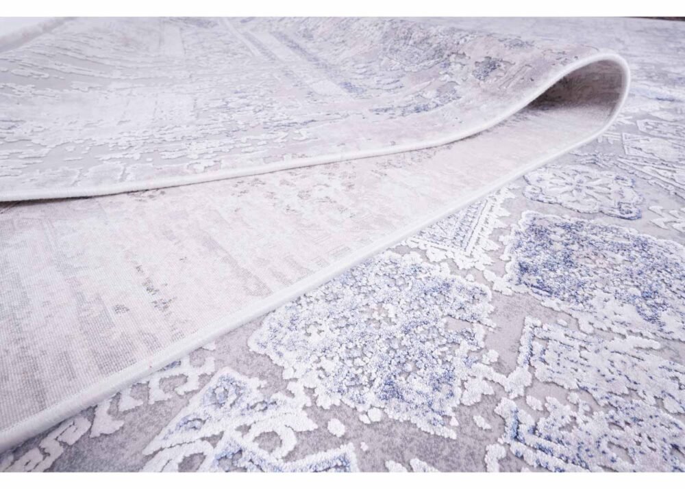 Modern Grey Area Rug for Living Room/Bedroom 6.5x9.5 ft Memluk