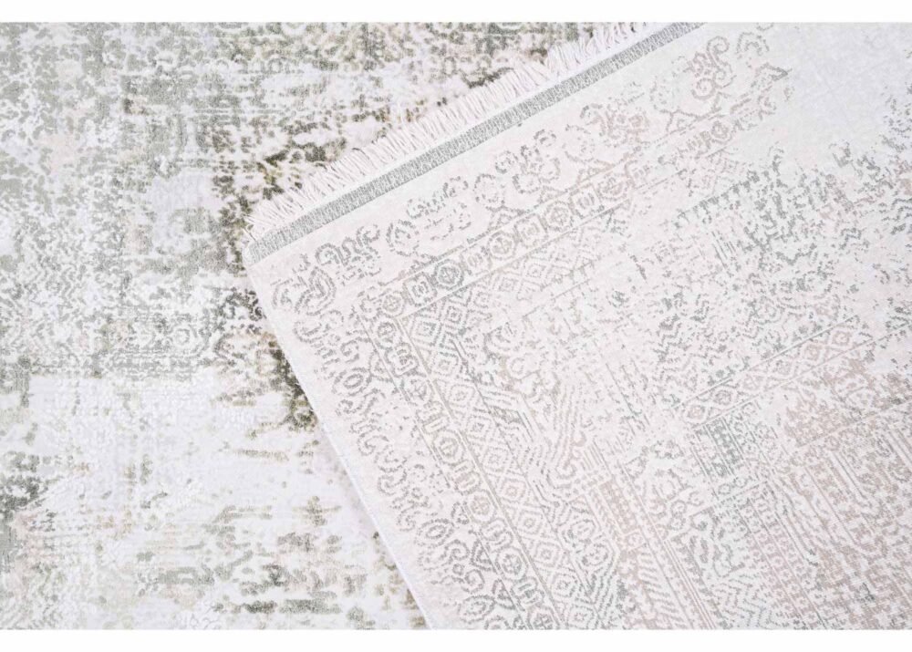 Modern Grey Green Area Rug Infinity 2.6x5 ft Abstract Pattern