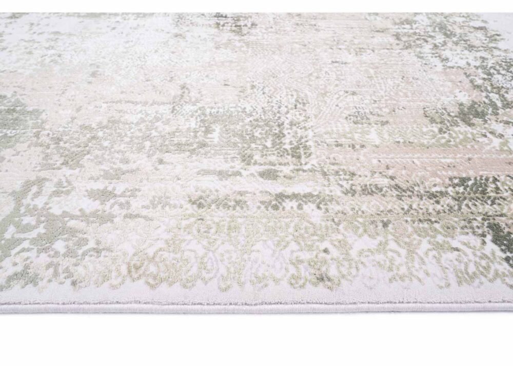Modern Grey Green Area Rug Infinity 2.6x5 ft Abstract Pattern