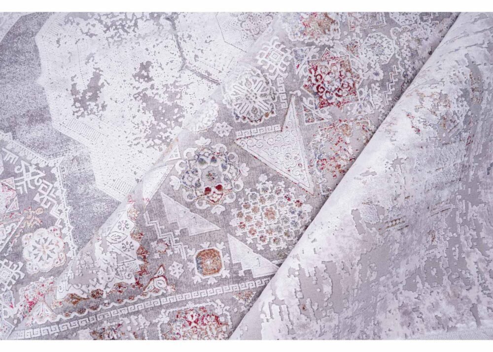Modern Grey Rug Living Room Memluk for High Traffic Areas 6.5x9.5 ft