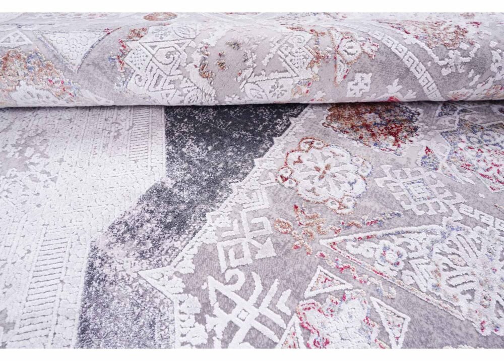 Modern Grey Rug Living Room Memluk for High Traffic Areas 6.5x9.5 ft