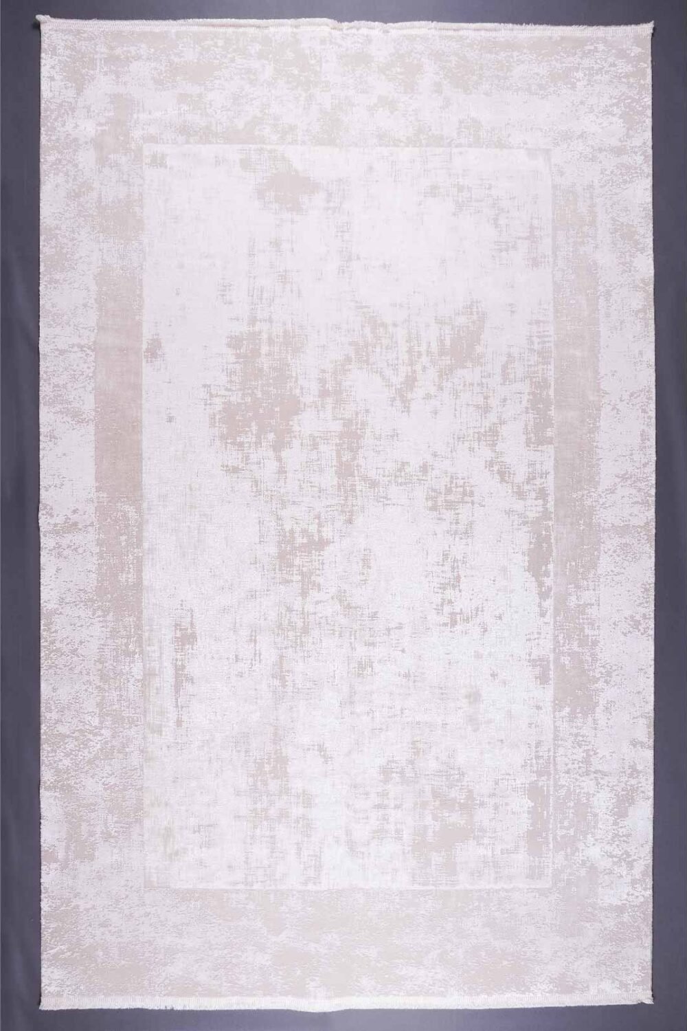 Modern Minimalist Rug Abstract Pattern Beige-Brown 6.5x9.5 ft