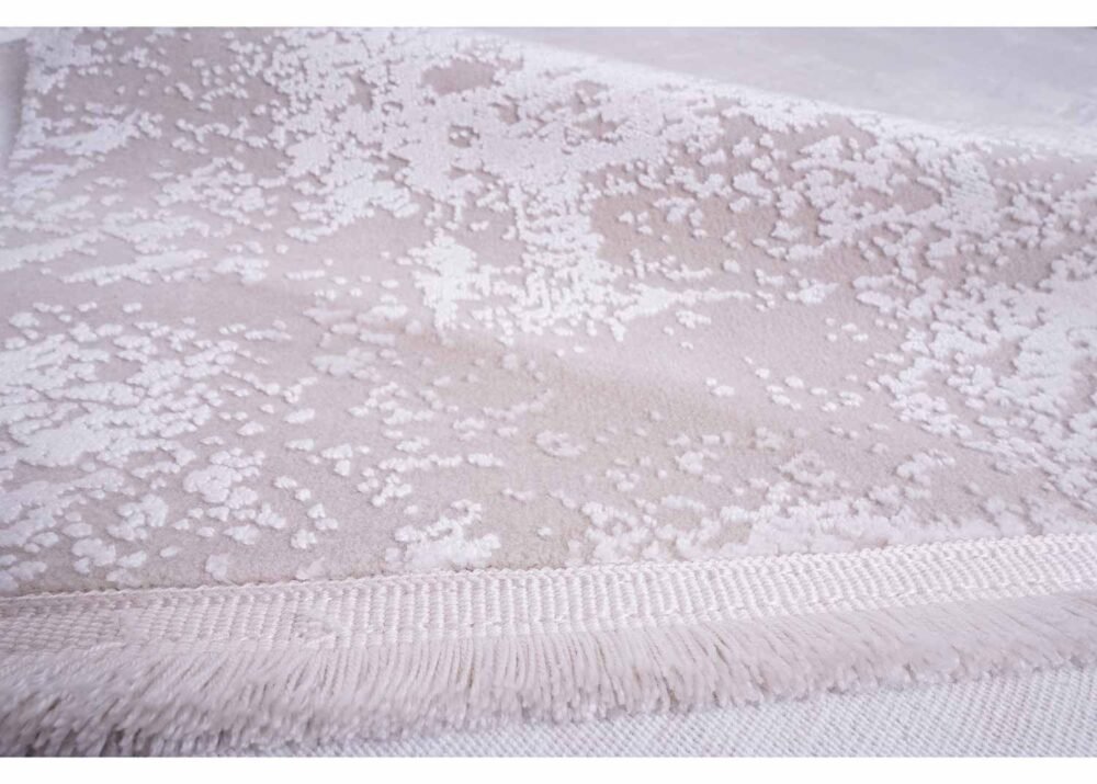 Modern Minimalist Rug Abstract Pattern Beige-Brown 6.5x9.5 ft