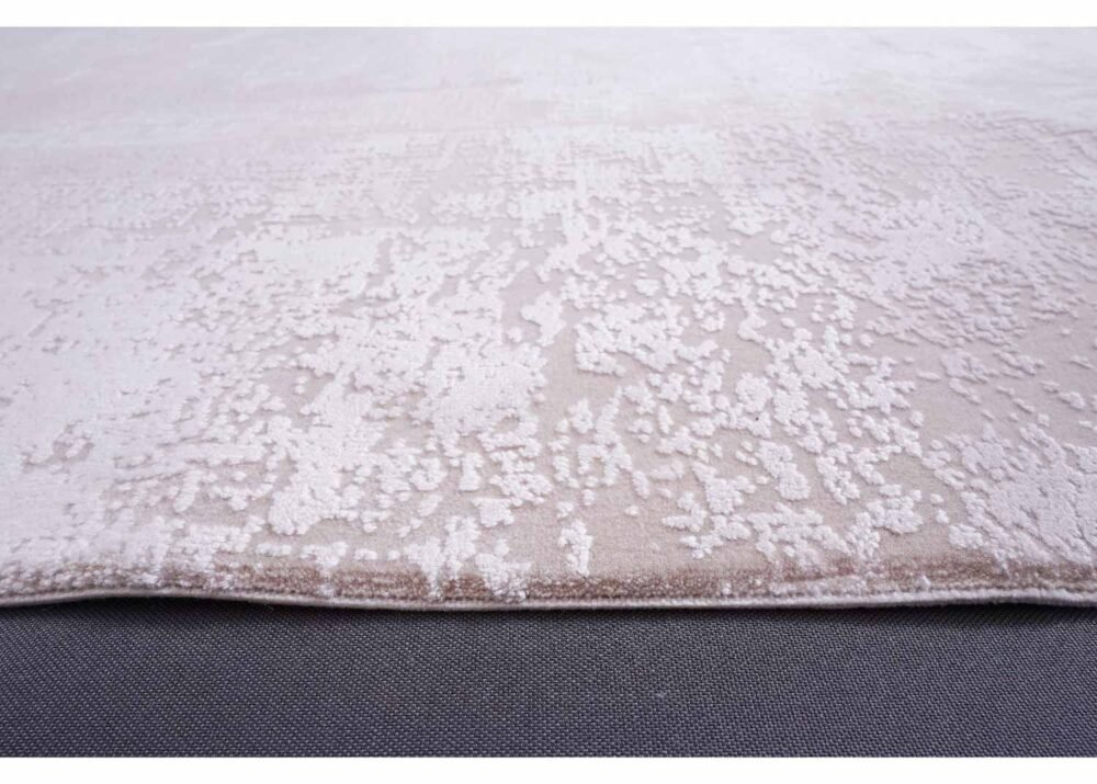 Modern Minimalist Rug Abstract Pattern Beige-Brown 6.5x9.5 ft