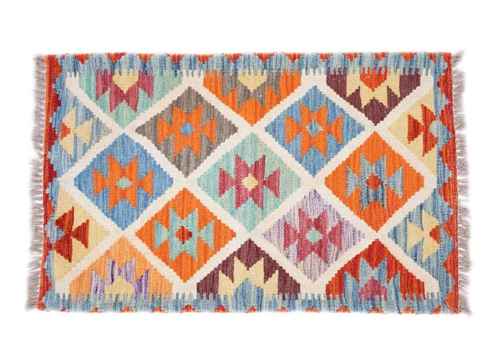 Multicolor Pillow Cover for Couch and Bed - Handwoven Kilim Style - Rugs 1