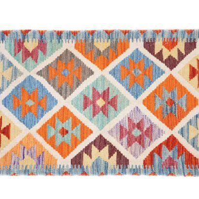 Multicolor Pillow Cover for Couch and Bed - Handwoven Kilim Style - Rugs 1