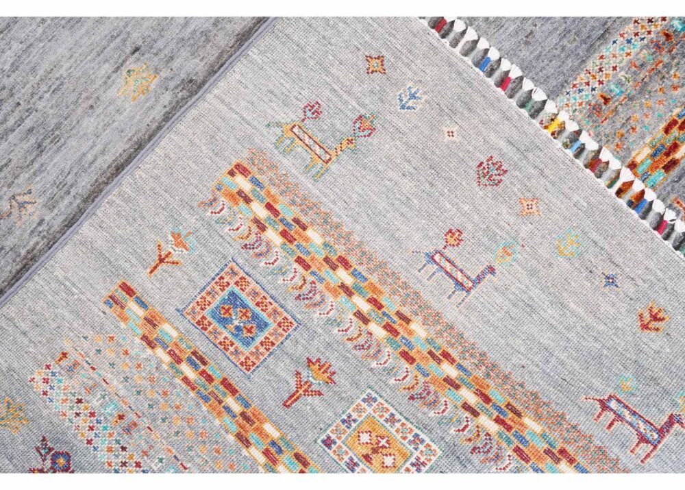 New Horcun Grey Outdoor Rug Traditional Style Animal Print 6.6x5.1 ft