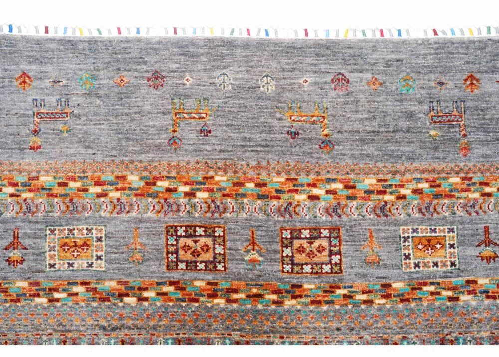 New Horcun Grey Outdoor Rug Traditional Style Animal Print 6.6x5.1 ft