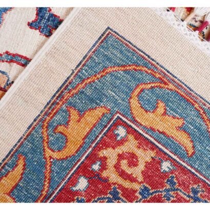 Oriental Pattern Red and Beige Rug 11.9x8.8 ft Traditional Sultani - Rugs 1