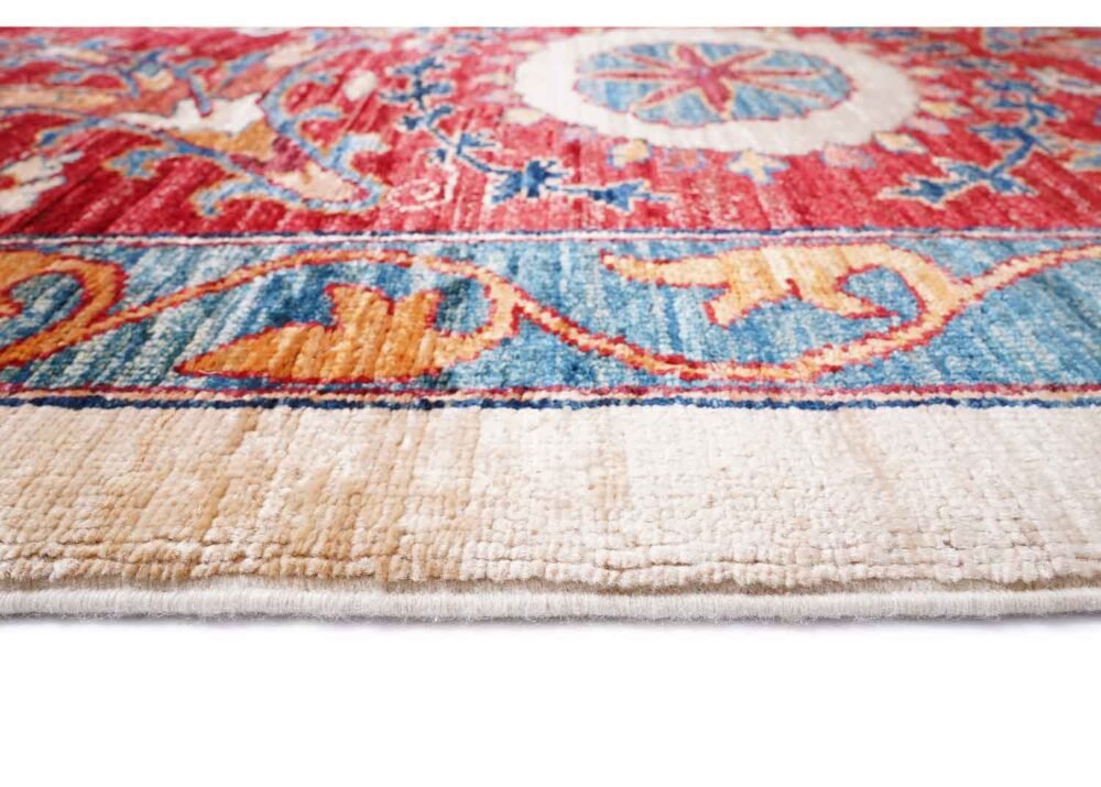 Oriental Pattern Red and Beige Rug 11.9x8.8 ft Traditional Sultani - Rugs 1