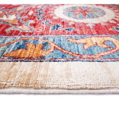 Oriental Pattern Red and Beige Rug 11.9x8.8 ft Traditional Sultani - Rugs 1