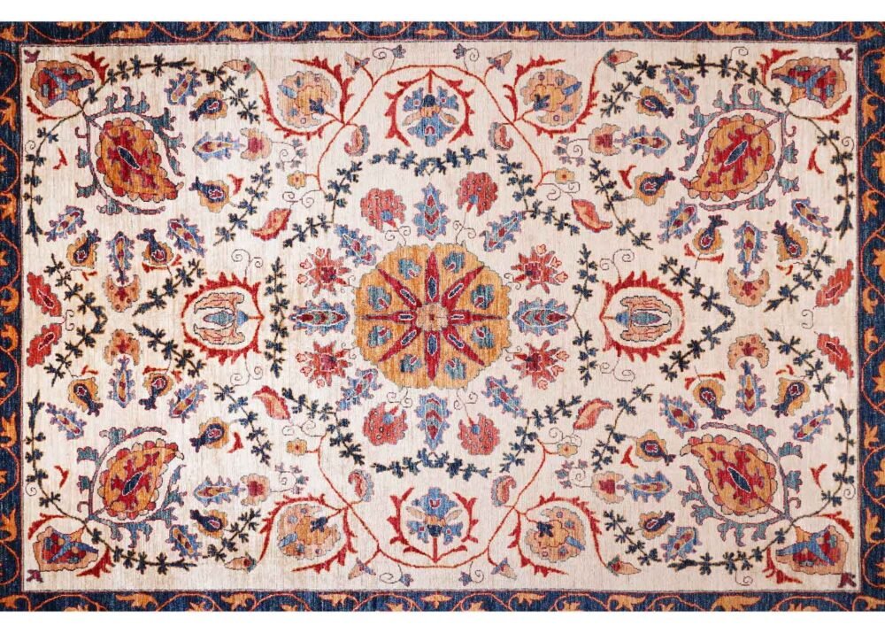 Oriental Pattern Red and Beige Rug 11.9x8.8 ft Traditional Sultani - Rugs 1
