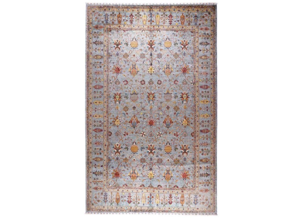 Oriental Sultani Grey Washable Rug 12x8.6 ft Traditional - Rugs 1