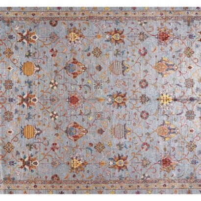 Oriental Sultani Grey Washable Rug 12x8.6 ft Traditional - Rugs 1