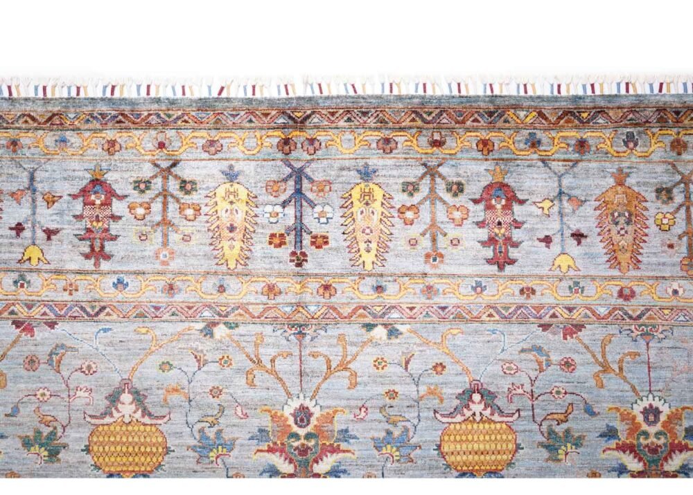 Oriental Sultani Grey Washable Rug 12x8.6 ft Traditional - Rugs 1