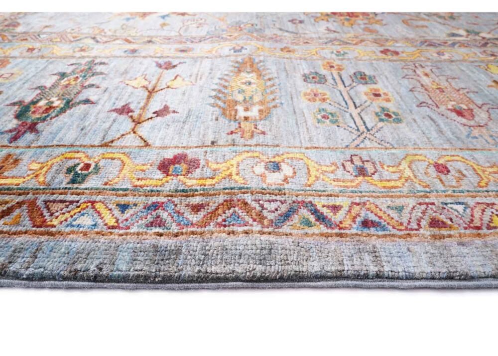 Oriental Sultani Grey Washable Rug 12x8.6 ft Traditional - Rugs 1