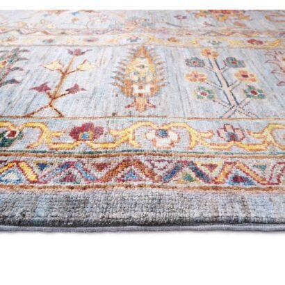 Oriental Sultani Grey Washable Rug 12x8.6 ft Traditional - Rugs 1